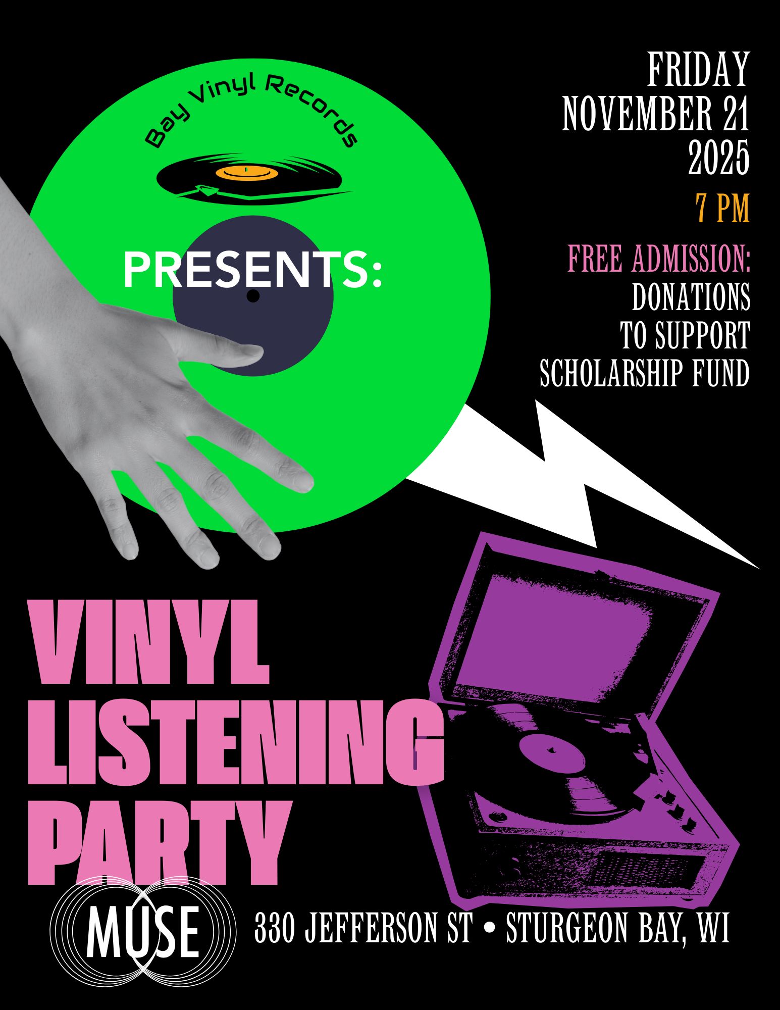 Bay Vinyl Records Presents: November Vinyl Listening Party at MUSE