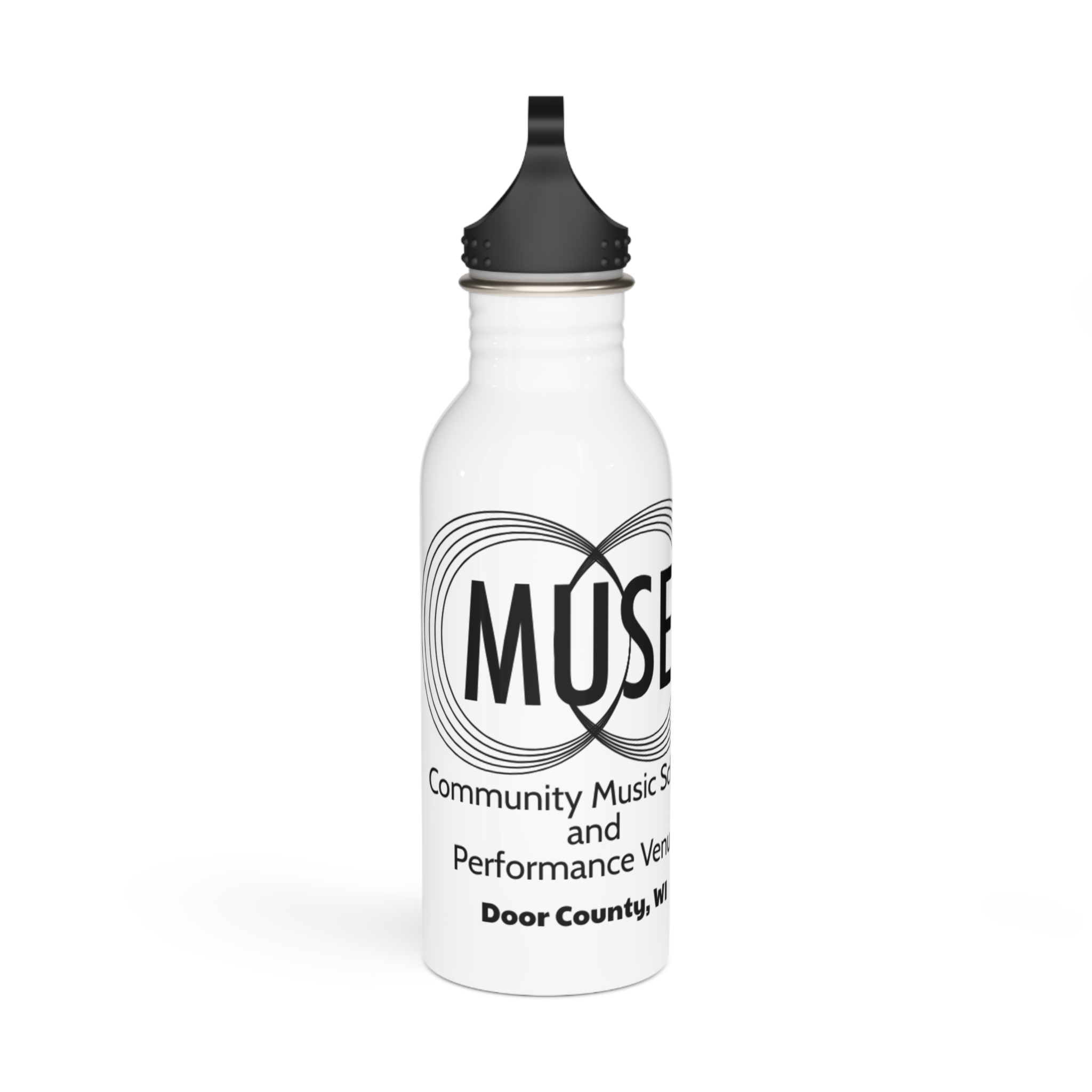 MUSE Community Music Stainless Steel Water Bottle — Door County Performance Venue Souvenir - Image 2