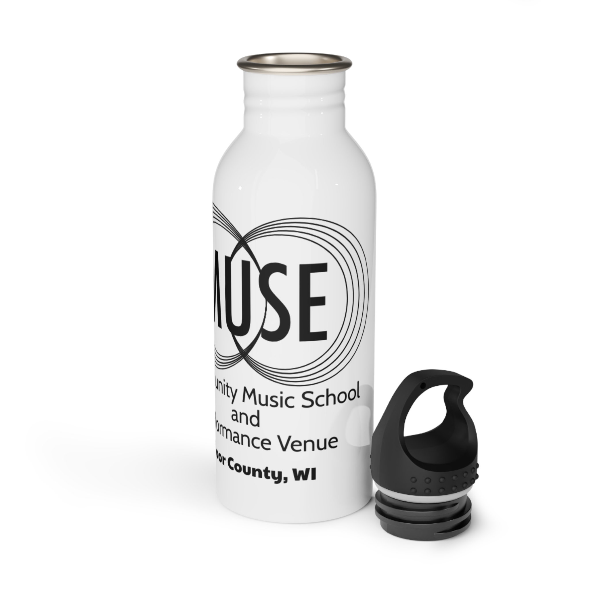 MUSE Community Music Stainless Steel Water Bottle — Door County Performance Venue Souvenir - Image 5
