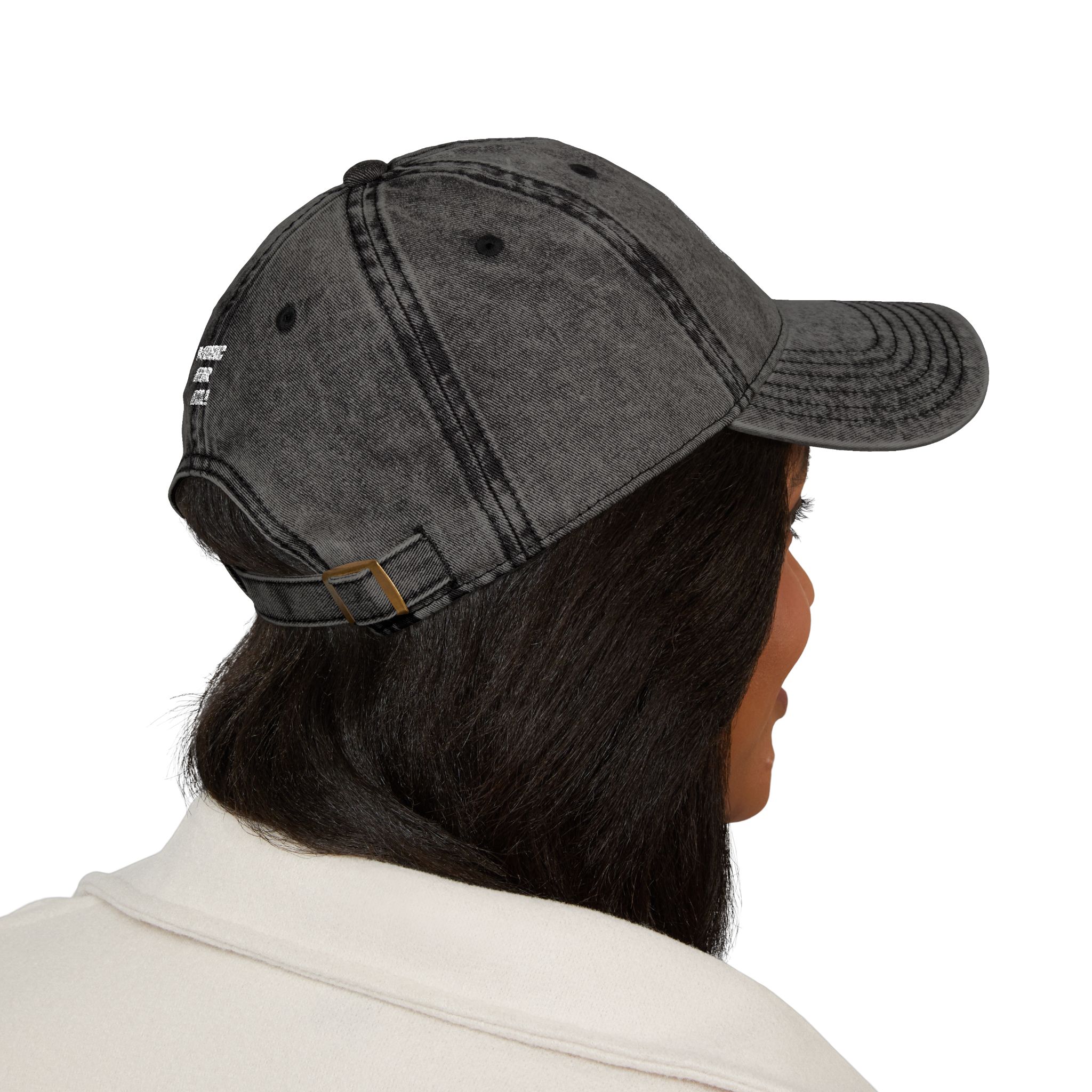Vintage Embroidered Cap — Distressed Gray 'MUSE' Logo Hat - Image 11