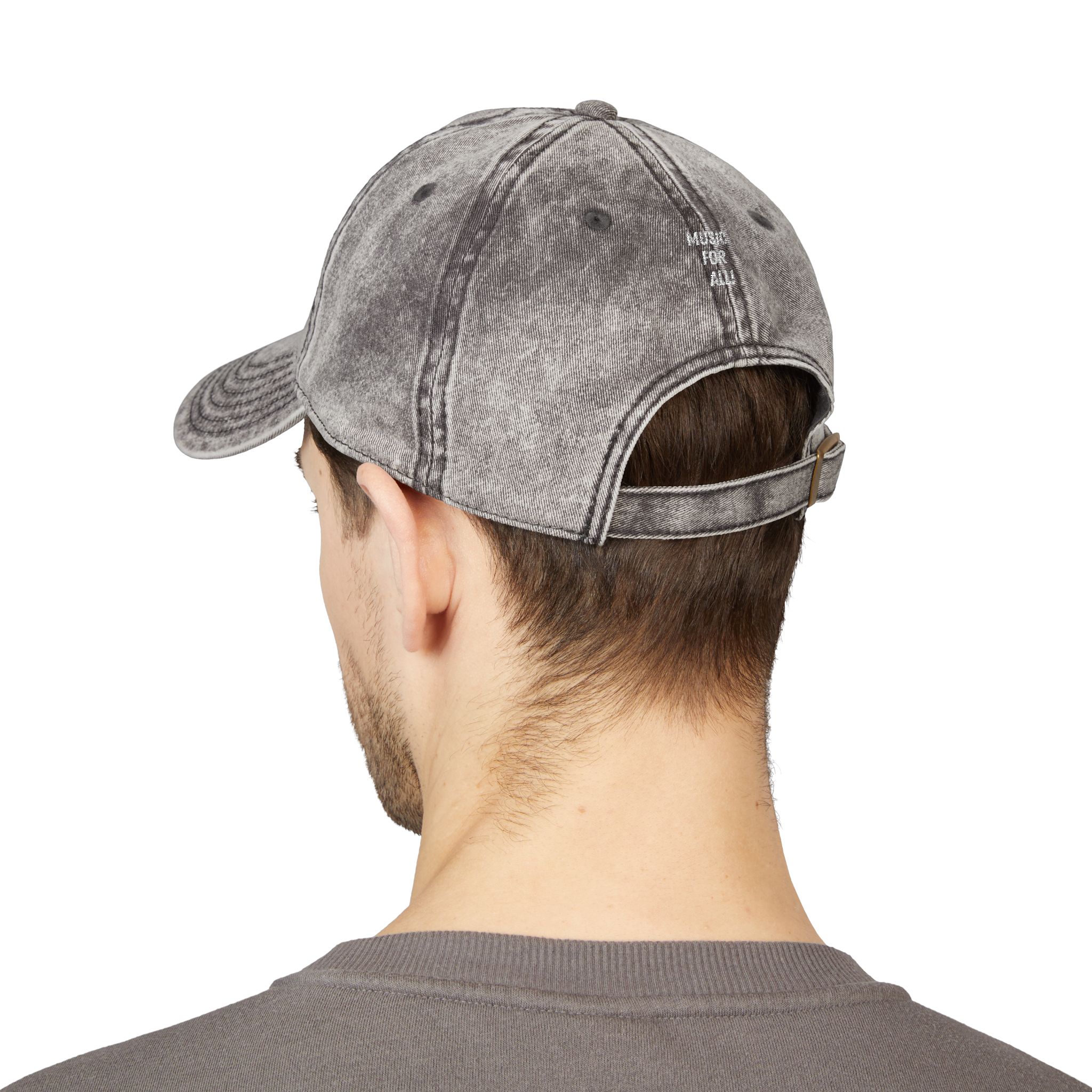 Vintage Embroidered Cap — Distressed Gray 'MUSE' Logo Hat - Image 7